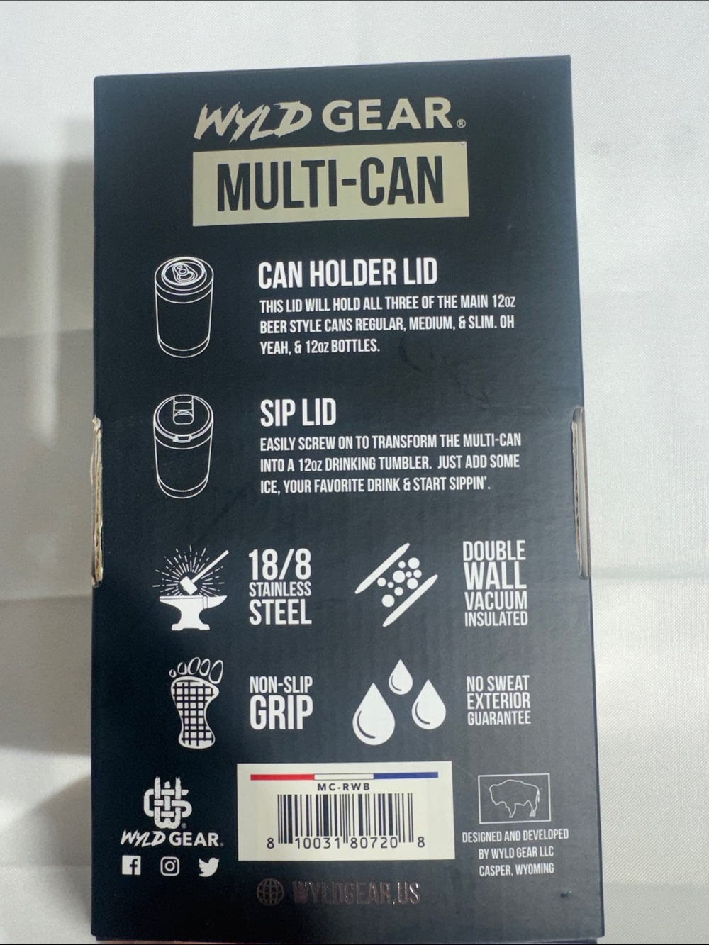 Grunt Style Wyld Gear Red White Blue Multi-Can Cooler USA 250 - Picture 3 of 5